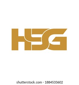 Vector de diseño de logotipo de monocasco de la letra HSG
