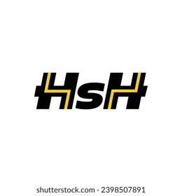 HSH Markenname Anfangsbuchstaben Monogramm mit elektronischen sie.