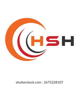 HSH-Briefdesign. Logo-Design für HSH-Brieftechnologie. HSH Monogram Logo Design für Unternehmer und Unternehmen.