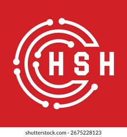 HSH letter design. HSH letter technology logo design. HSH Monogram logo design for an entrepreneur and business.