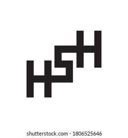 vector de diseño del logotipo de la letra HSH