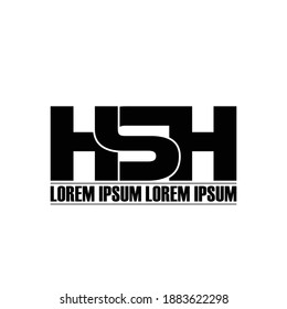 HSH letter monogram logo design vector