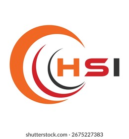 Diseño de carta HSI. Diseño de logotipo de tecnología de letras HSI. Diseño de logo HSI Monogram para un emprendedor y negocio.