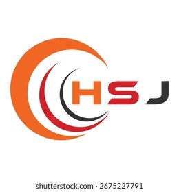 HSJ-Briefdesign. Logo-Design für HSJ-Brieftechnologie. HSJ Monogram Logo Design für Unternehmer und Unternehmen.