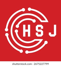 Diseño de letra HSJ. Diseño de logotipo de tecnología de letras HSJ. HSJ Monogram diseño de logotipo para un empresario y negocio.