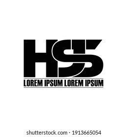 HSJ letter monogram logo design vector