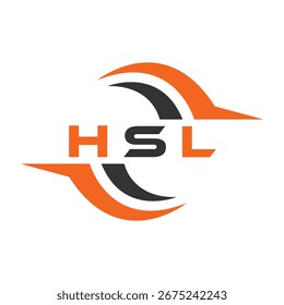 Diseño de carta HSL. Diseño de logotipo de tecnología de letras HSL. Diseño de logo HSL Monogram para un emprendedor y negocio.
