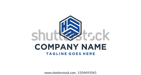 Hsm Hmshexagon Logo Design Inspiration Stock Vector Royalty Free