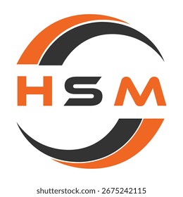 Diseño de carta HSM. Diseño de logotipo de tecnología de letras HSM. Diseño del logotipo de HSM Monogram para un empresario y una empresa.