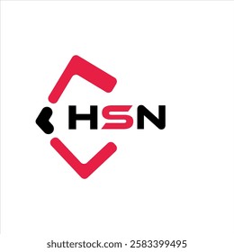 HSN creative minimalist letter logo. HSN unique vector initials alphabet letter logo design
