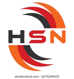 Diseño de letra HSN. Diseño de logotipo de tecnología de letras HSN. HSN Diseño de logotipo de monograma para un empresario y negocio.