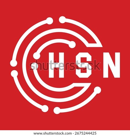 HSN letter design. HSN letter technology logo design. HSN Monogram logo design for an entrepreneur and business.