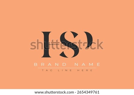 HSP abstract letter logo design. This logo is designed by three abstract letters.