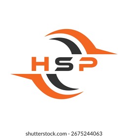 Diseño de carta HSP. Diseño de logotipo de tecnología de letras HSP. Diseño de logo HSP Monogram para un emprendedor y negocio.