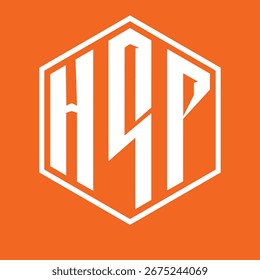 Diseño de carta HSP. Diseño de logotipo de tecnología de letras HSP. Diseño de logo HSP Monogram para un emprendedor y negocio.