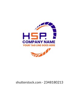 Diseño creativo del logotipo de la letra HSP con gráfico vectorial, logotipo HSP simple y moderno. Diseño de alfabeto lujoso HSP  