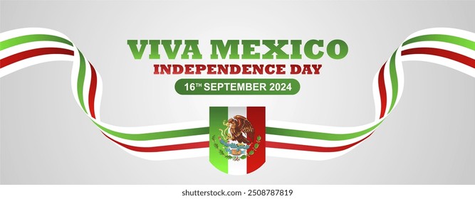 Hsppy Mexiko Unabhängigkeitstag 16 September 2024 Banner, Vektorgrafik, Poster, Hintergrund, Vorlage. Viva Mexico 2024 Independence Day bedeutet Lang lebe Mexiko Independence Day 2024.