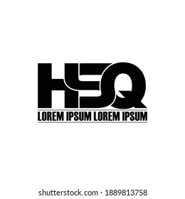 Vector de diseño de logotipo de monograma de letras HSQ