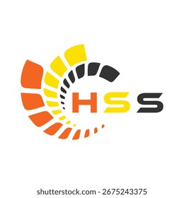 Diseño de carta HSS. Diseño de logotipo de tecnología de letras HSS. Diseño de logo HSS Monogram para un emprendedor y negocio.