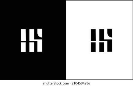 HS,SH Abstract Letters Logo monogram