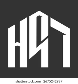Projeto de carta do HST. Design do logotipo da tecnologia de letras HST. HST Monogram design logotipo para um empresário e empresa.