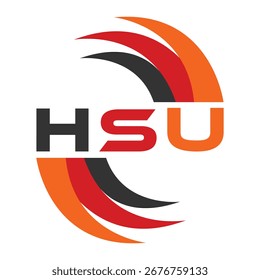 HSU letter design. HSU letter technology logo design. HSU Monogram logo design for an entrepreneur and business.