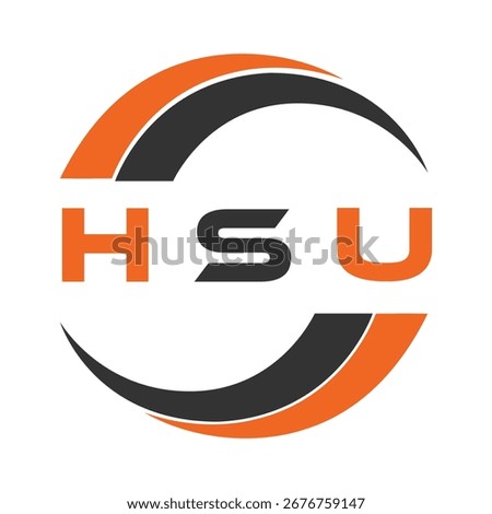 HSU letter design. HSU letter technology logo design. HSU Monogram logo design for an entrepreneur and business.