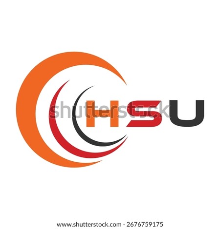 HSU letter design. HSU letter technology logo design. HSU Monogram logo design for an entrepreneur and business.