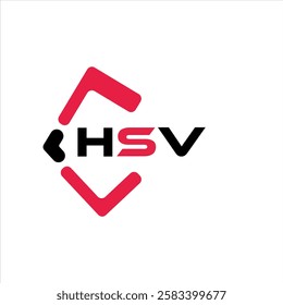 HSV creative minimalist letter logo. HSV unique vector initials alphabet letter logo design
