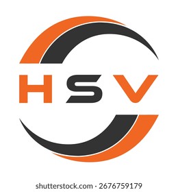 Diseño de carta HSV. Diseño de logotipo de tecnología de letras HSV. HSV Diseño de logotipo de monograma para un emprendedor y negocio.