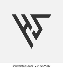 HSV letter triangle monogram logo design for modern branding, identity, business, or digital use.