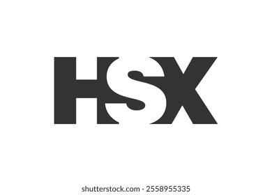 HSX logo design. Initial letter H S X bold font style for tech startups, consulting, corporate branding. Creative company name, headlines typography identity, trendy logotype. Vector illustration.