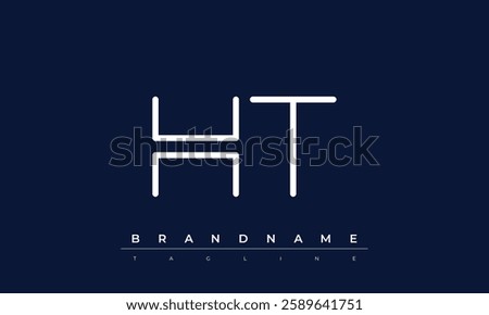 HT Abstract letter logo. This logo icon incorporate with abstract shape in the creative way