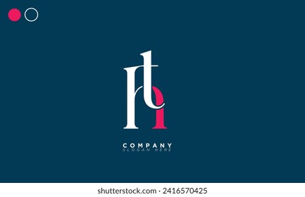  letras alfabéticas HT Iniciales logotipo monograma TH, H y T