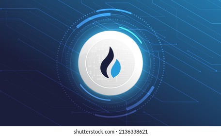 Banner de concepto criptodivisa de monedas de alta calidad.