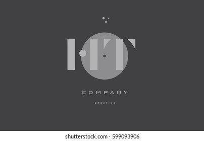 ht h t  grey modern stylish alphabet dot dots eps company letter logo design vector icon template 