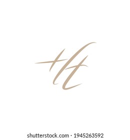 Logotipo inicial de escritura a mano para identidad