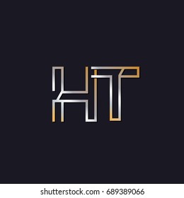 Ht Initial Letters Elegant Logo Golden Stock Vector (Royalty Free ...