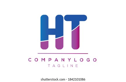 HT initials monogram letter text alphabet logo design