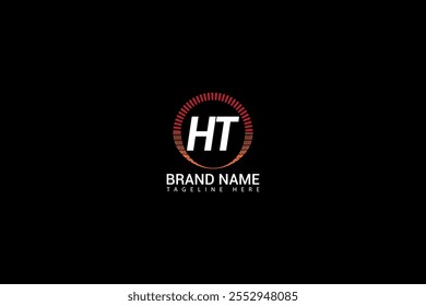 HT letter logo design on black background. HT creative initials letter logo concept. HT unique design.