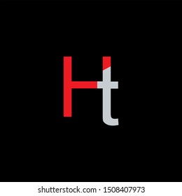 HT Letter monogram with abstrac concept style design