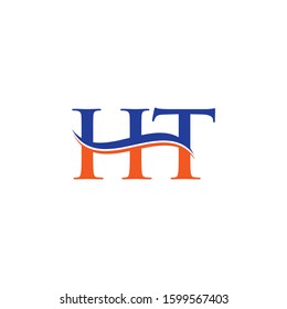 HT letter Type Logo Design vector Template. Abstract Letter HT logo Design