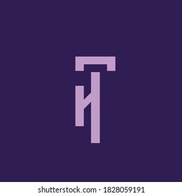 H,T Buchstaben des Alphabets, Vektorlogo. HT-Emblem. H-Brief, T-Buchstaben geometrisches Emblem. Vektorgrafik