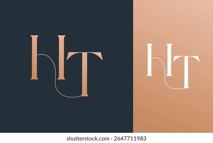 logotipo ht, ht, th, o logotipo, casamento, spa, cosmético, ouro, abstrato, joias, moda, casal, beleza, hotel, casado, negócio, moderno, vetor, carta, arte, ilustração, modelo, monograma, sinal, simbo