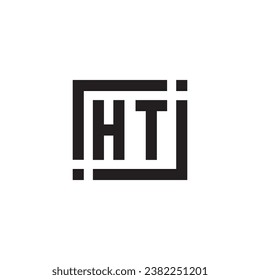 HT minimalist geometric symbol logo in high quality professional design that will print well across any print media