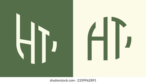 HT modern initial letter logo design vector bundle. It will be suitable for which company or brand name start those initial.