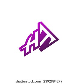 Soporte inicial del logotipo del emblema HT Premium y concepto de diseño de juegos
