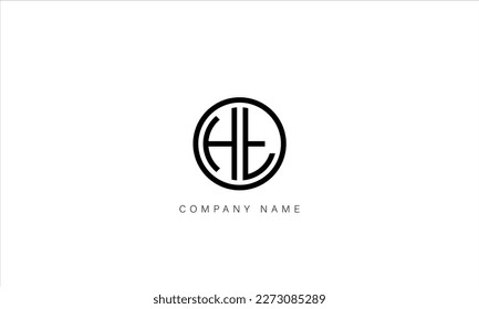 HT, TH, Monogramm für abstrakte Buchstaben des Logos