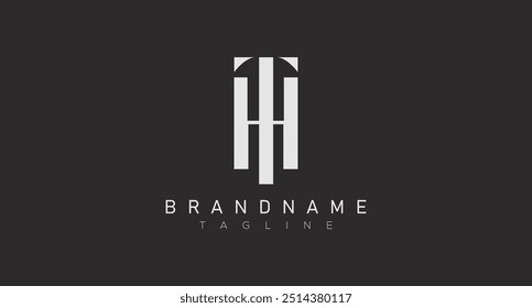 HT, TH, Abstrakte Buchstaben Logo-Monogramm