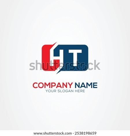 HT or TH Creative Modern Letters Logo Design Element